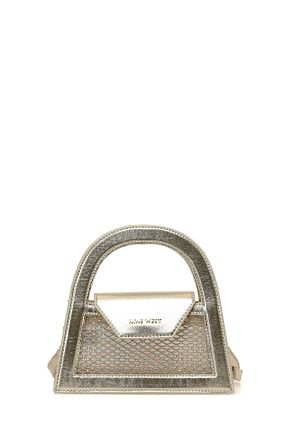 کیف دوشی طلائی زنانه چرم مصنوعی Nine West - کد 899283658