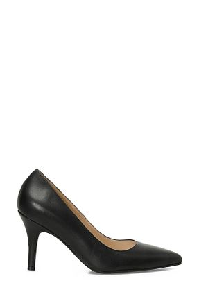 کفش پاشنه بلند کلاسیک مشکی زنانه چرم Nine West - کد 899658030