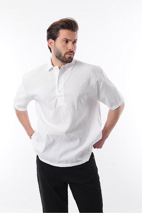 پیراهن سفید مردانه اورسایز Madmext - کد 929947544