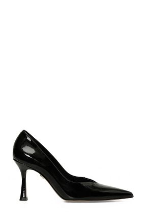 کفش پاشنه بلند کلاسیک مشکی زنانه چرم خالص Nine West - کد 901977924