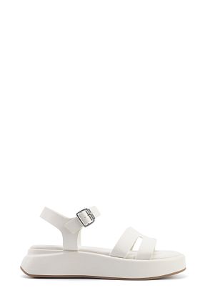 صندل سفید زنانه پاشنه پر Nine West - کد 899658004