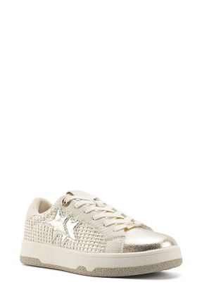 کفش اسنیکر طلائی زنانه بند دار Nine West - کد 917777830