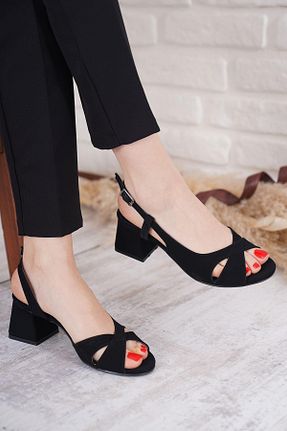 صندل مشکی زنانه پاشنه ضخیم Moda Pie - کد 256492972