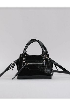 کیف دوشی مشکی زنانه چرم مصنوعی eflanmoda - کد 929965250