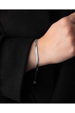 دستبند استیل (فولاد) متالیک زنانه استیل (فولاد) bijoux uniques - کد 906211644