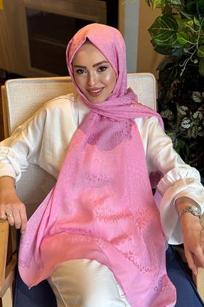 شال صورتی زنانه ابریشم ipekevi - کد 929980124