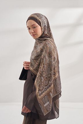 شال قهوه ای زنانه پلی استر ARMANDA - کد 902027181