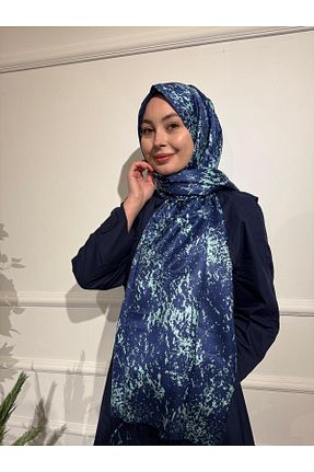 شال سرمه ای زنانه ابریشم ipekevi - کد 901176464
