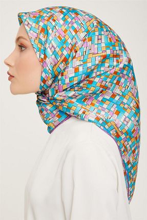 روسری زرشکی ساتن Armine - کد 759632923
