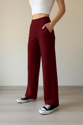 شلوار زرشکی زنانه لیکرا İstangül Butik - کد 929984037