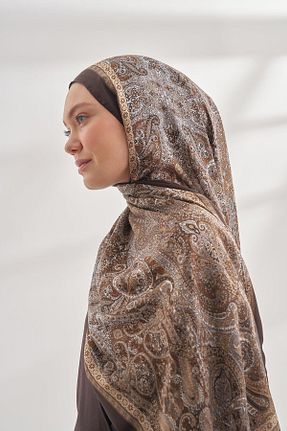 شال قهوه ای زنانه پلی استر ARMANDA - کد 902027181