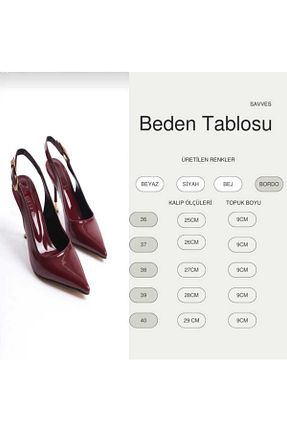 کفش استایلیتو زرشکی پاشنه نازک Lölük Moda - کد 852854809