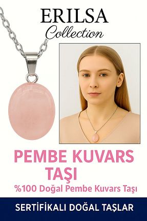 گردنبند جواهر صورتی زنانه سنگ Erilsa - کد 930036941