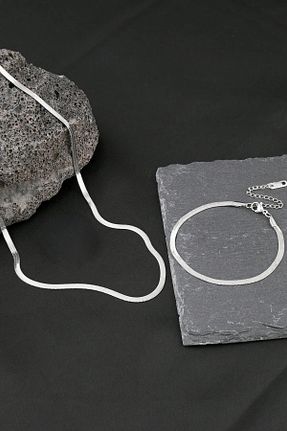 ست استیل طوسی مردانه استیل ضد زنگ The Collection - کد 929993161