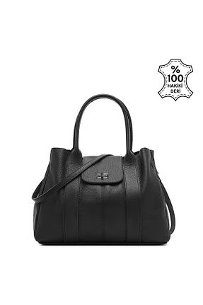 کیف دوشی مشکی زنانه چرم خالص Sole Sisters - کد 929994831
