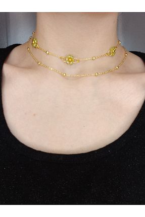 گردنبند جواهر سبز زنانه روکش طلا Crystal Atelier - کد 930002894