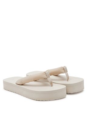 دمپائی بژ زنانه چرم مصنوعی Calvin Klein - کد 930002521