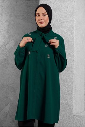 تونیک حجاب سبز زنانه پلی استر Alvina - کد 896904375