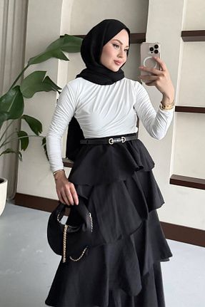 دامن حجاب مشکی بافتنی InStyle - کد 930005419