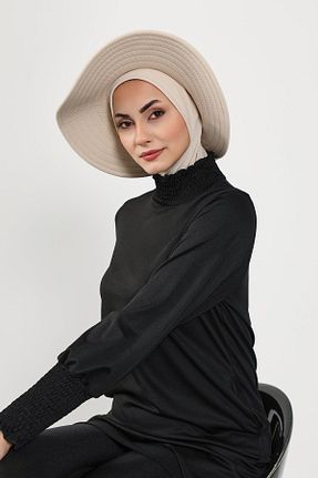 کلاه شنای حجاب بژ زنانه Aisha