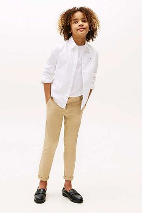پیراهن سفید بچه گانه یقه کلاسیک Tommy Hilfiger - کد 930057089