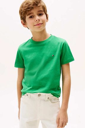 تیشرت سبز بچه گانه یقه دوچرخه Tommy Hilfiger - کد 930054209
