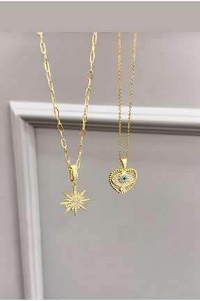 گردنبند استیل ( فولاد ) رنگی زنانه سنگ THULIA - کد 930029864