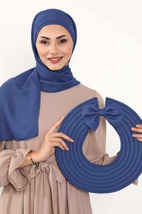 شال سرمه ای زنانه Aisha