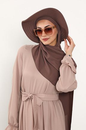 شال قهوه ای زنانه Aisha