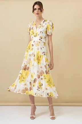 لباس زرد زنانه بافتنی Ekol - کد 930023492
