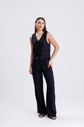 ست بالاتنه و پائین تنه مشکی زنانه بافتنی ikomteks - کد 930035600