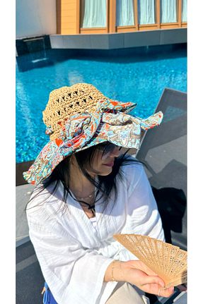 کلاه قهوه ای زنانه حصیر Luminos Butik - کد 924133965