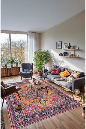 گلیم زرشکی پلی استر BigArts Home - کد 902076713
