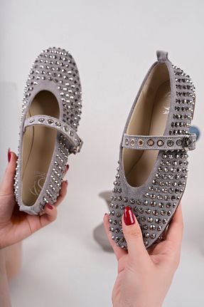 بابت طوسی زنانه چرم خالص NOSEY SHOES - کد 930033903