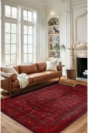 گلیم قرمز پلی استر BigArts Home - کد 893352021