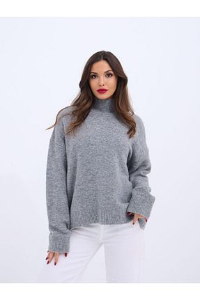 پلیور طوسی زنانه ساده Eserden - کد 930102759