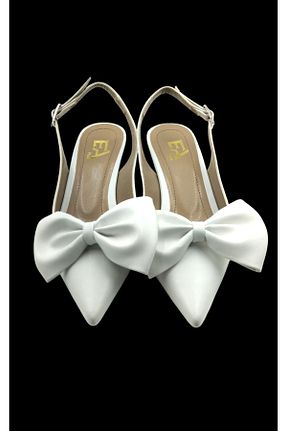 کفش مجلسی سفید زنانه چرم مصنوعی Escarpinshoes - کد 929935401
