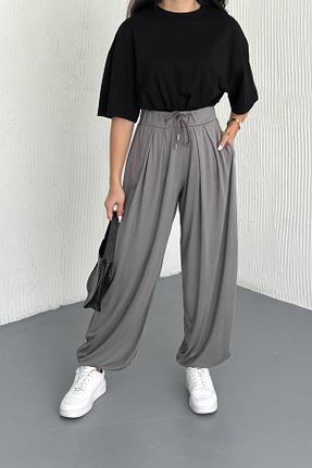 شلوار طوسی زنانه پنبه ای İstangül Butik - کد 930038940