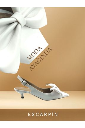 کفش مجلسی سفید زنانه چرم مصنوعی Escarpinshoes - کد 929935401