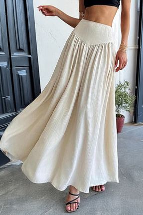 دامن بژ زنانه کتان Cockatoo - کد 930044306