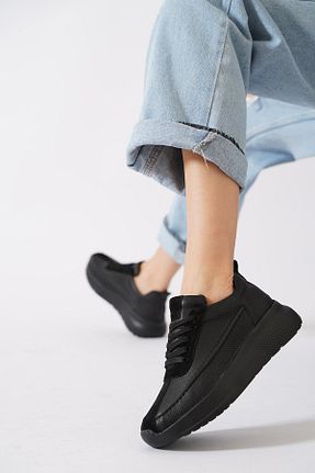 کفش اسنیکر مشکی زنانه بند دار Moda Pie - کد 930129938