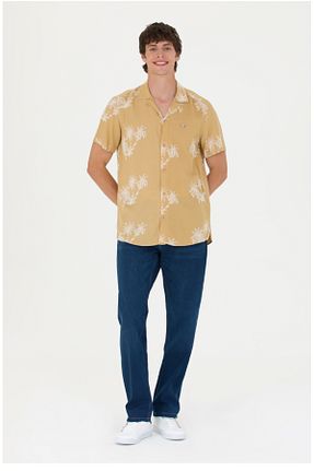 پیراهن زرد مردانه یقه آپاژ U.S. Polo Assn. - کد 930039285