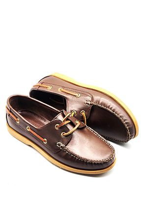 کفش لوفر قهوه ای زنانه چرم خالص Zegeshoes - کد 930464349