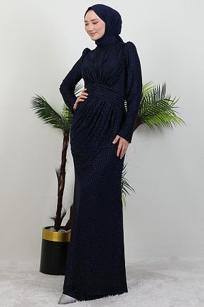 لباس حجاب سرمه ای زنانه رگولار GİYZAMİLA - کد 930066823