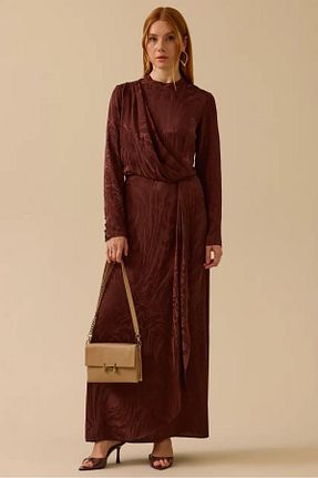 لباس قهوه ای زنانه بافتنی SEÇİL - کد 930066044