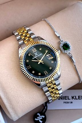 ساعت مچی طلائی زنانه 31-35 میلی متر Daniel Klein - کد 803339321