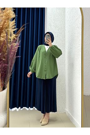 پیراهن حجاب سبز زنانه اورسایز Ebrar Store - کد 930069565