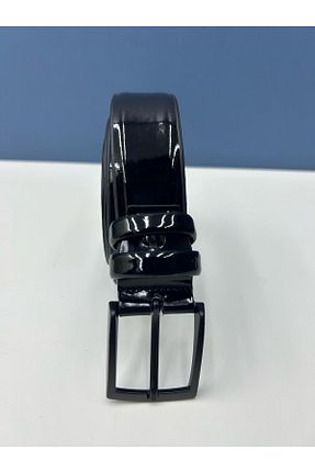 کمربند مشکی مردانه چرم مصنوعی byrendi - کد 930070659