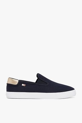 کفش اسنیکر سرمه ای زنانه کنواس Tommy Hilfiger - کد 930233032