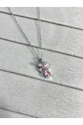 گردنبند استیل ( فولاد ) طوسی زنانه استیل ضد زنگ JANRA WORLD - کد 930072339